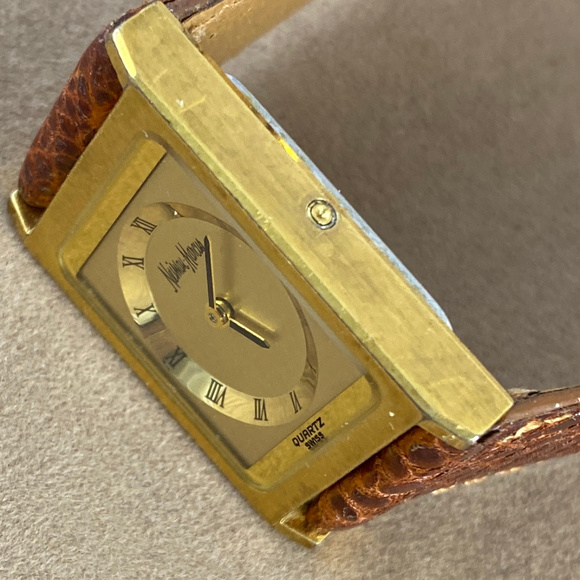 Neiman Marcus Gold Plated Roman Numerals Watch - Picture 3 of 7
